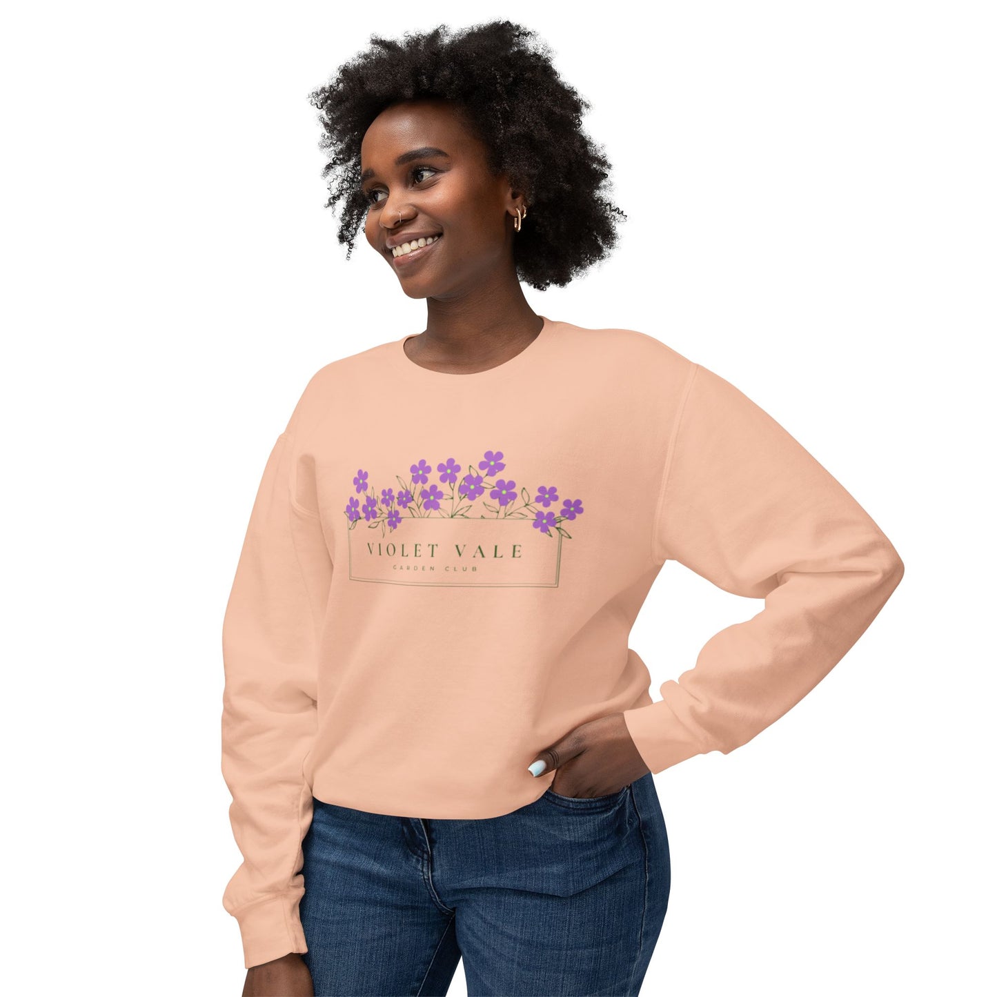 Violet Vale Unisex Lightweight Crewneck Sweatshirt