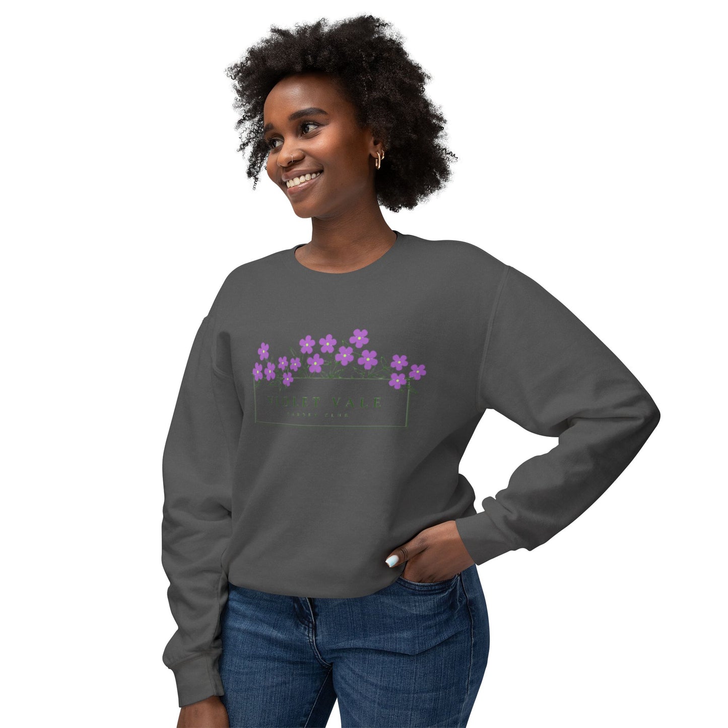 Violet Vale Unisex Lightweight Crewneck Sweatshirt