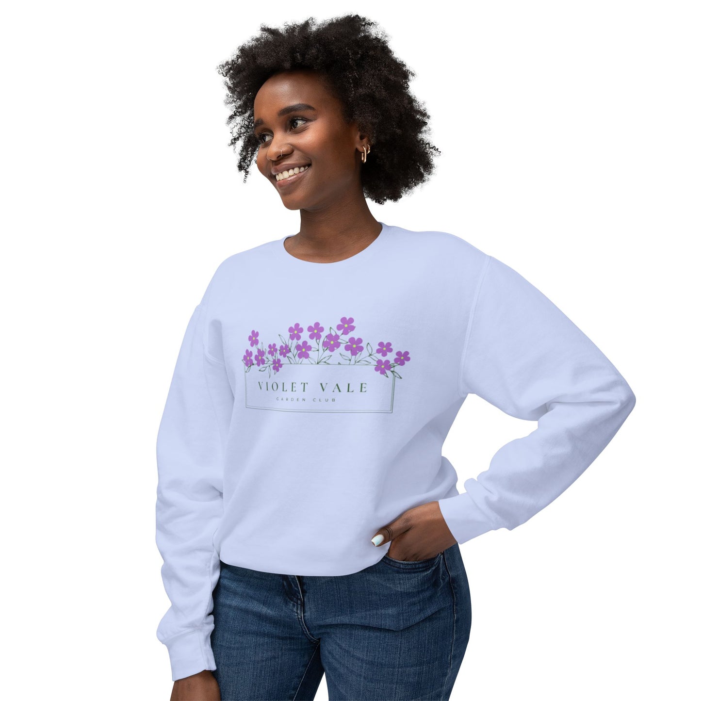 Violet Vale Unisex Lightweight Crewneck Sweatshirt