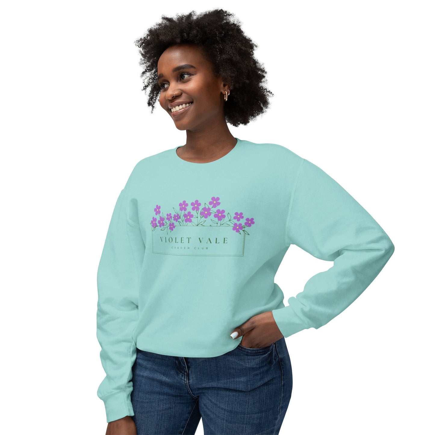 Violet Vale Unisex Lightweight Crewneck Sweatshirt