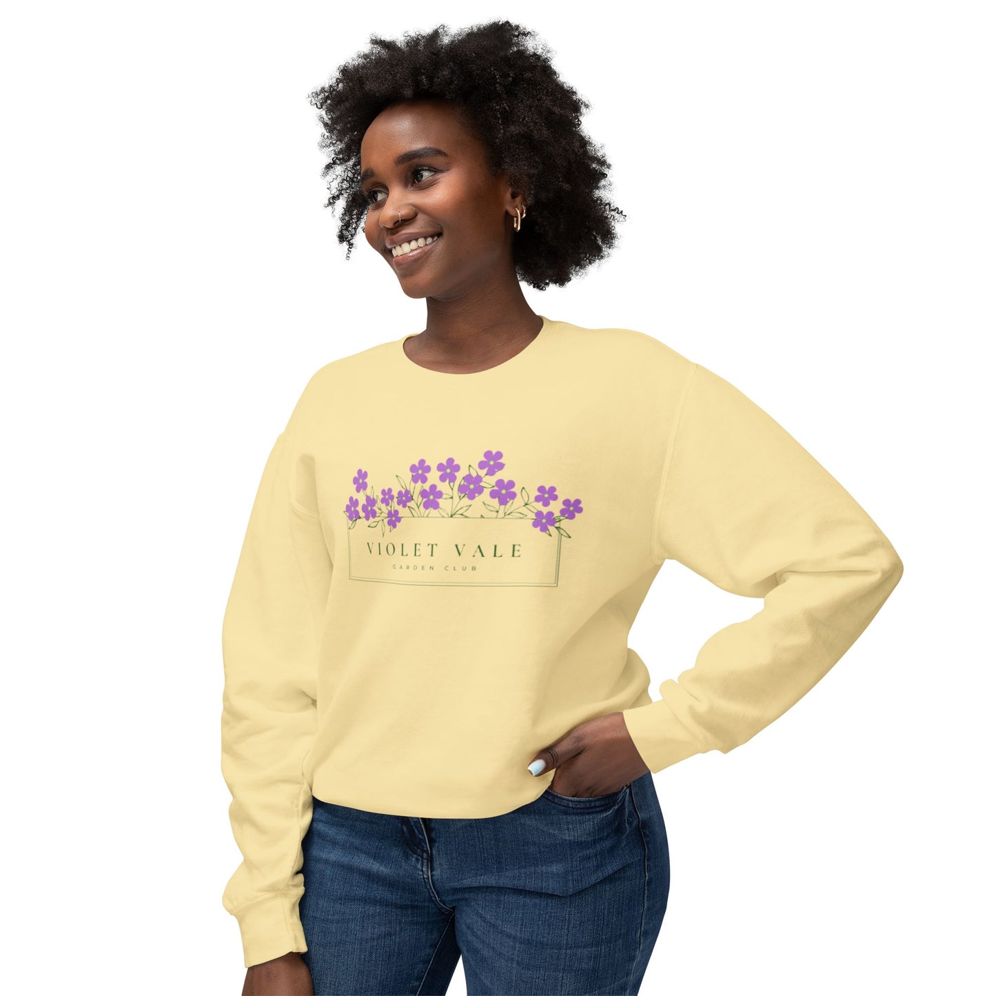 Violet Vale Unisex Lightweight Crewneck Sweatshirt