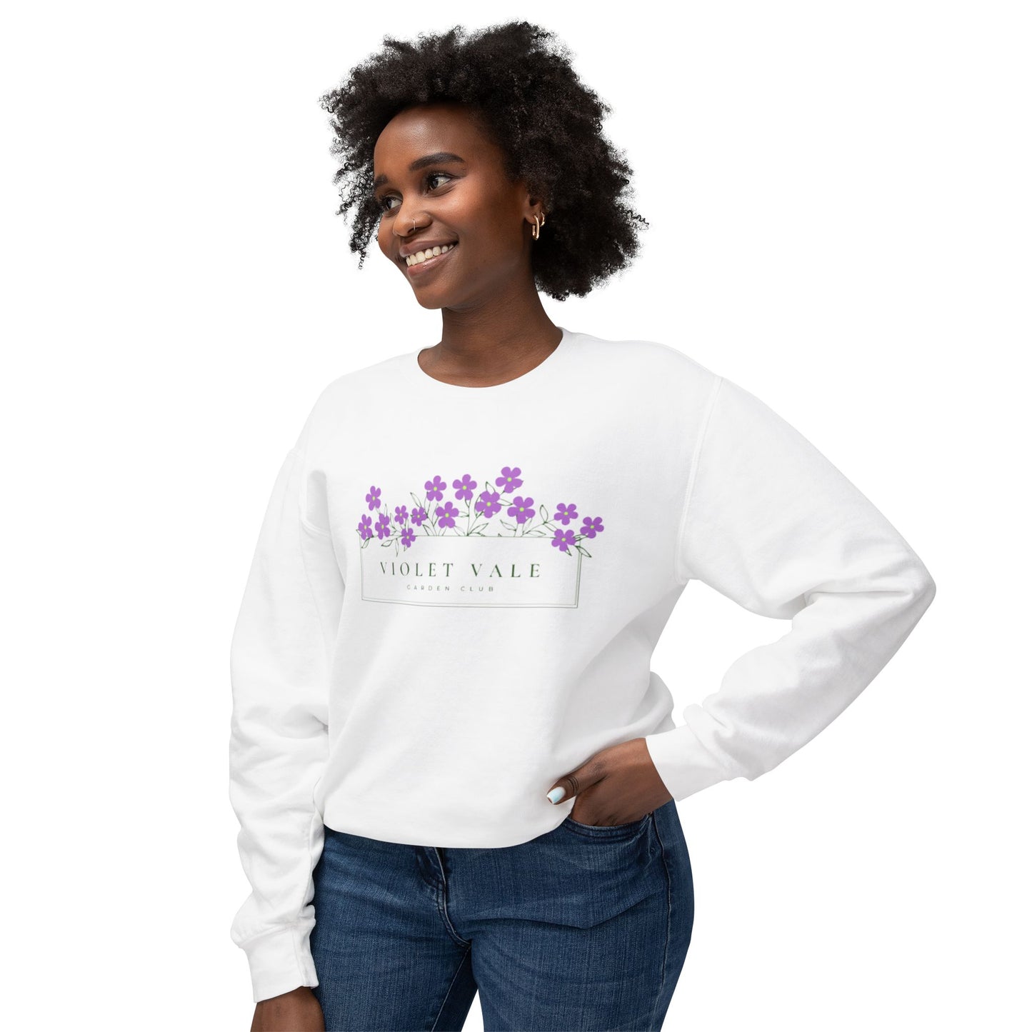 Violet Vale Unisex Lightweight Crewneck Sweatshirt