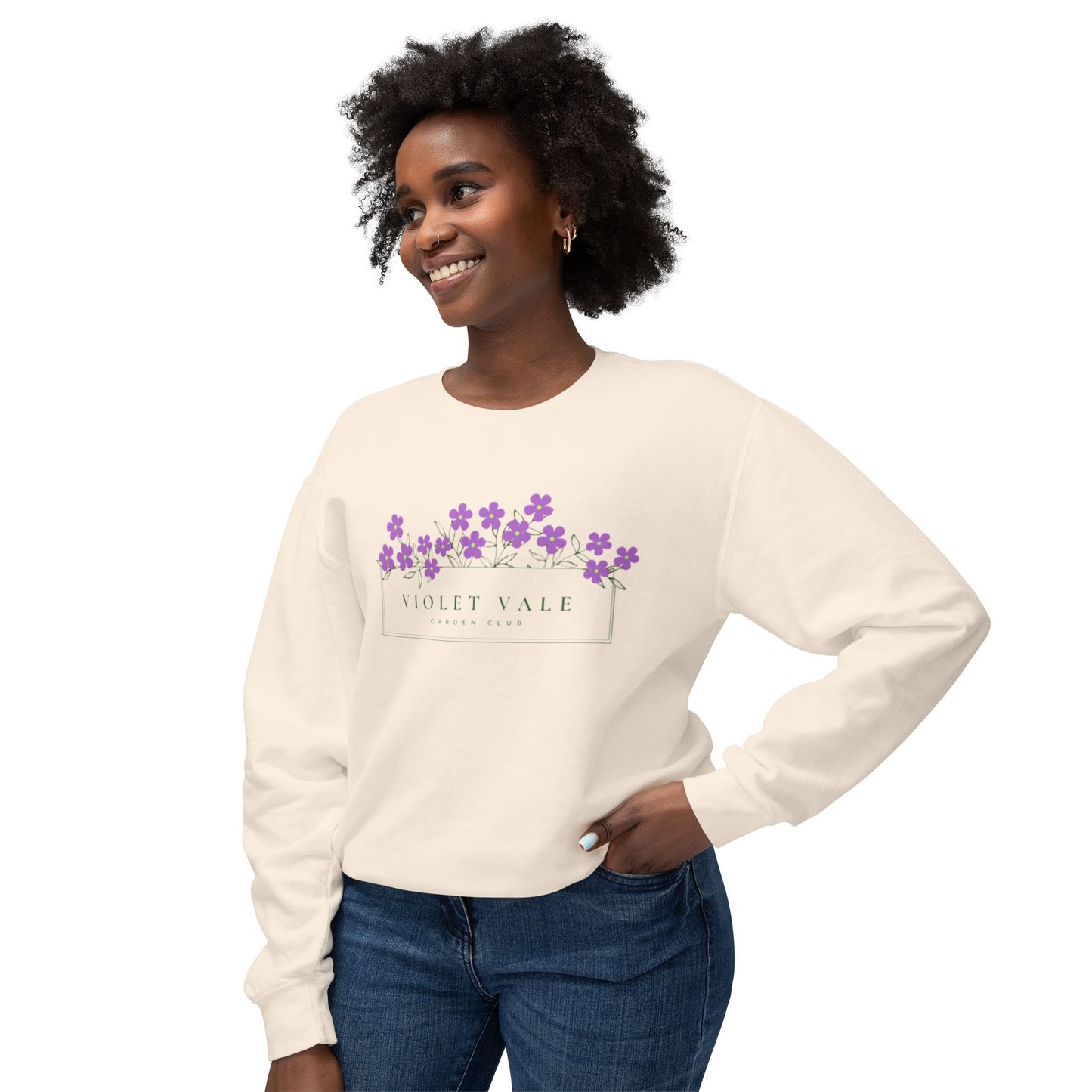 Violet Vale Unisex Lightweight Crewneck Sweatshirt